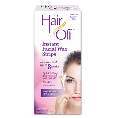 Hair Off Facial Wax Strips
